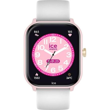 ICE smart junior 2.0 - Pink, fehér 1.75, gyerek okosóra - 36 mm (022797)